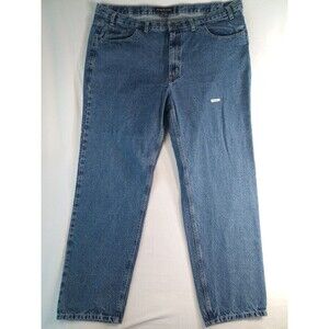 Real Ranch Jeans Mens 46x34 Relaxed Fit Blue Denim Workwear Straight Leg (P)